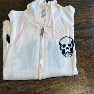 Zip up skull sweater